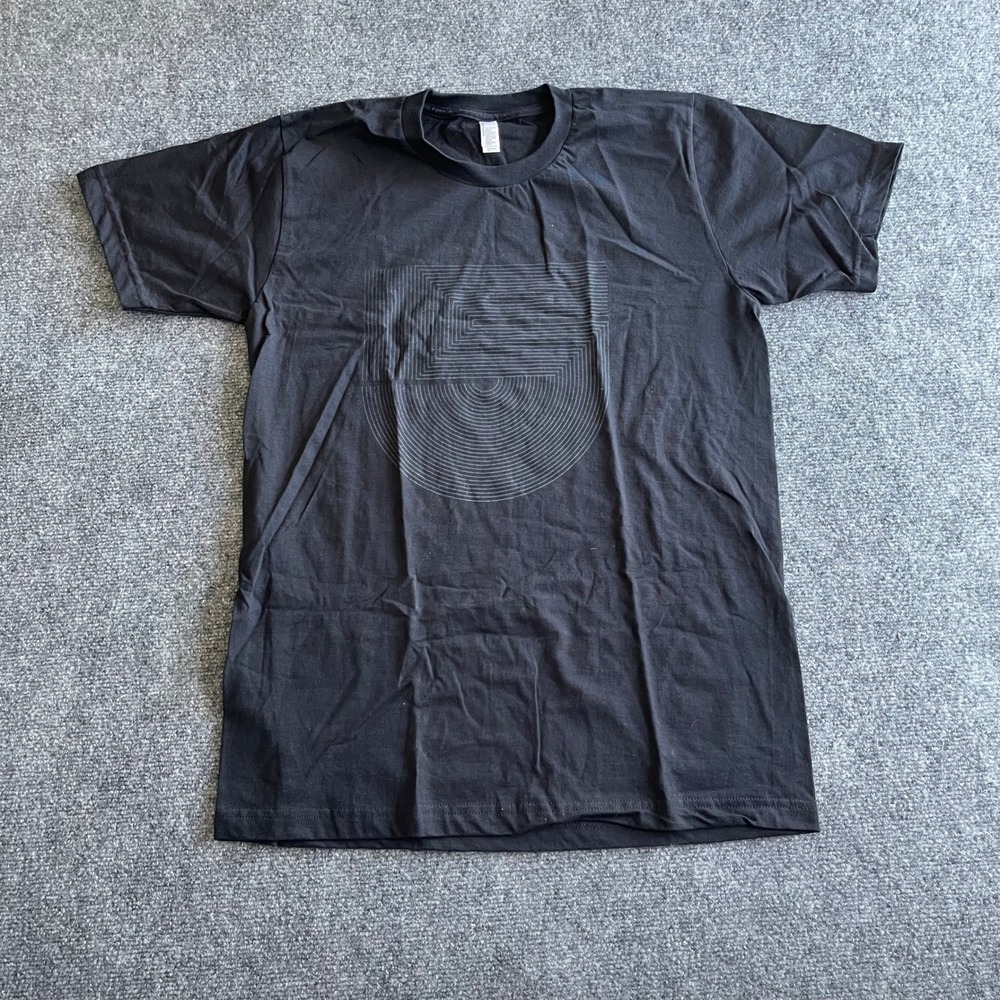 American Apparel Uber Graphic T-Shirt Mens Medium Black Short Slv Tech Logo